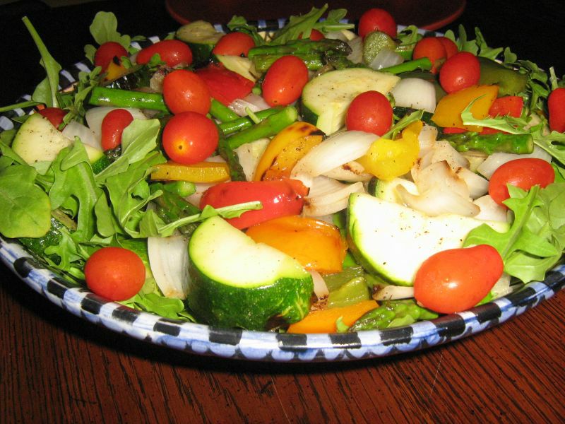 Grilled veg salad