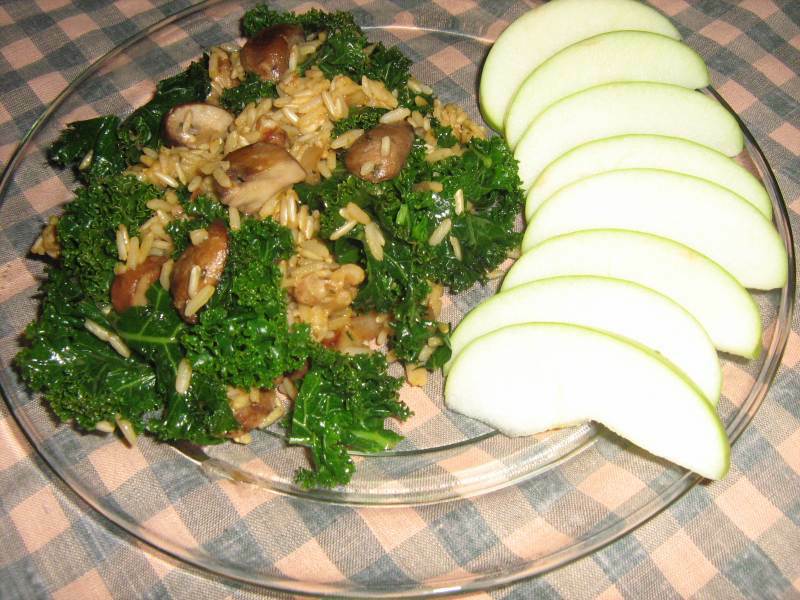 Seasone Rice and Kale