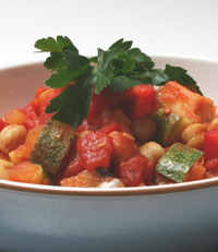 Mediterranean Chickpea Stew with Polenta